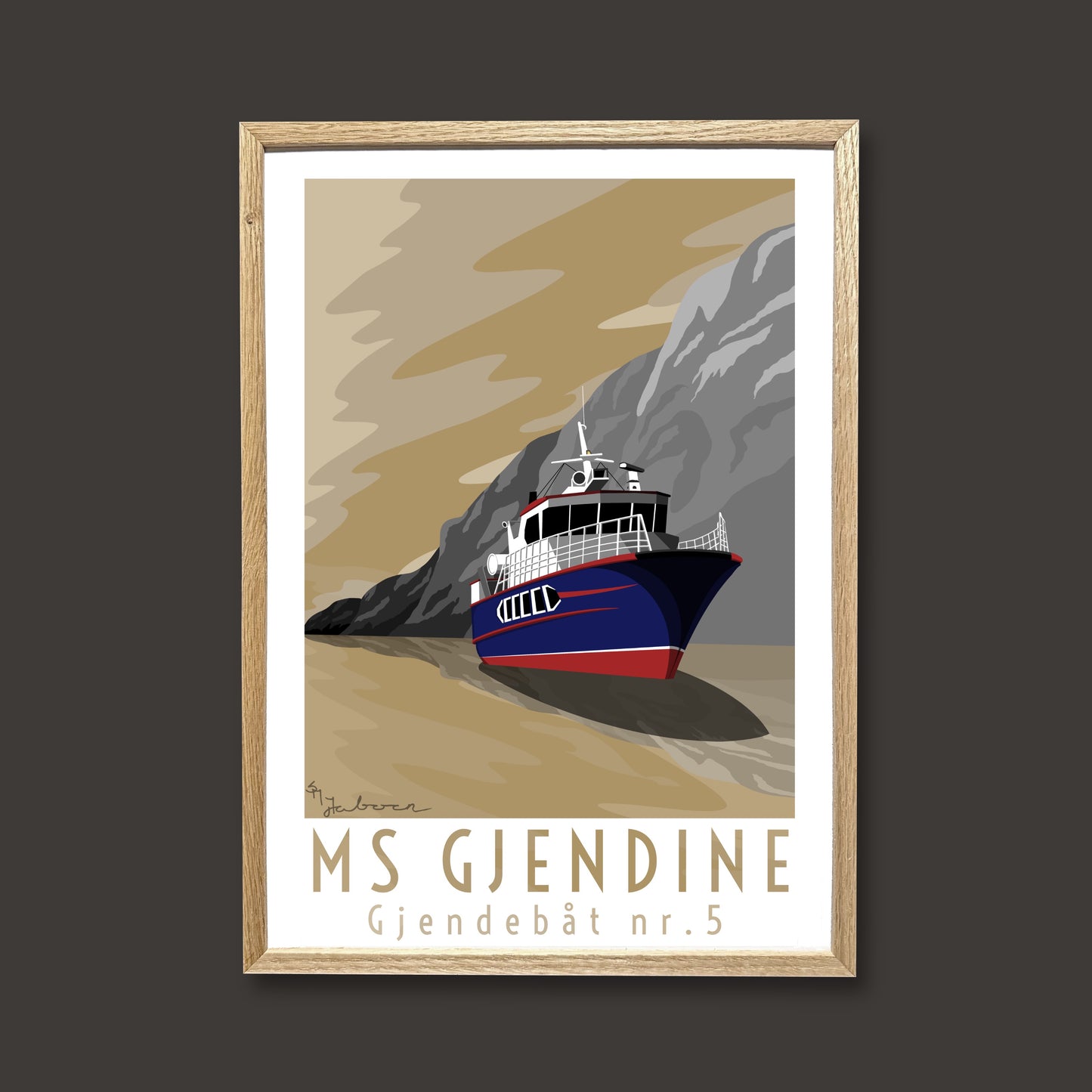 MS Gjendine, plakat, 1. gen