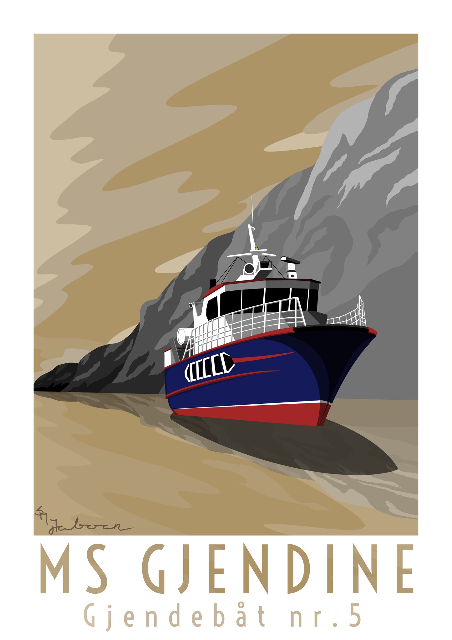 MS Gjendine, plakat, 1. gen