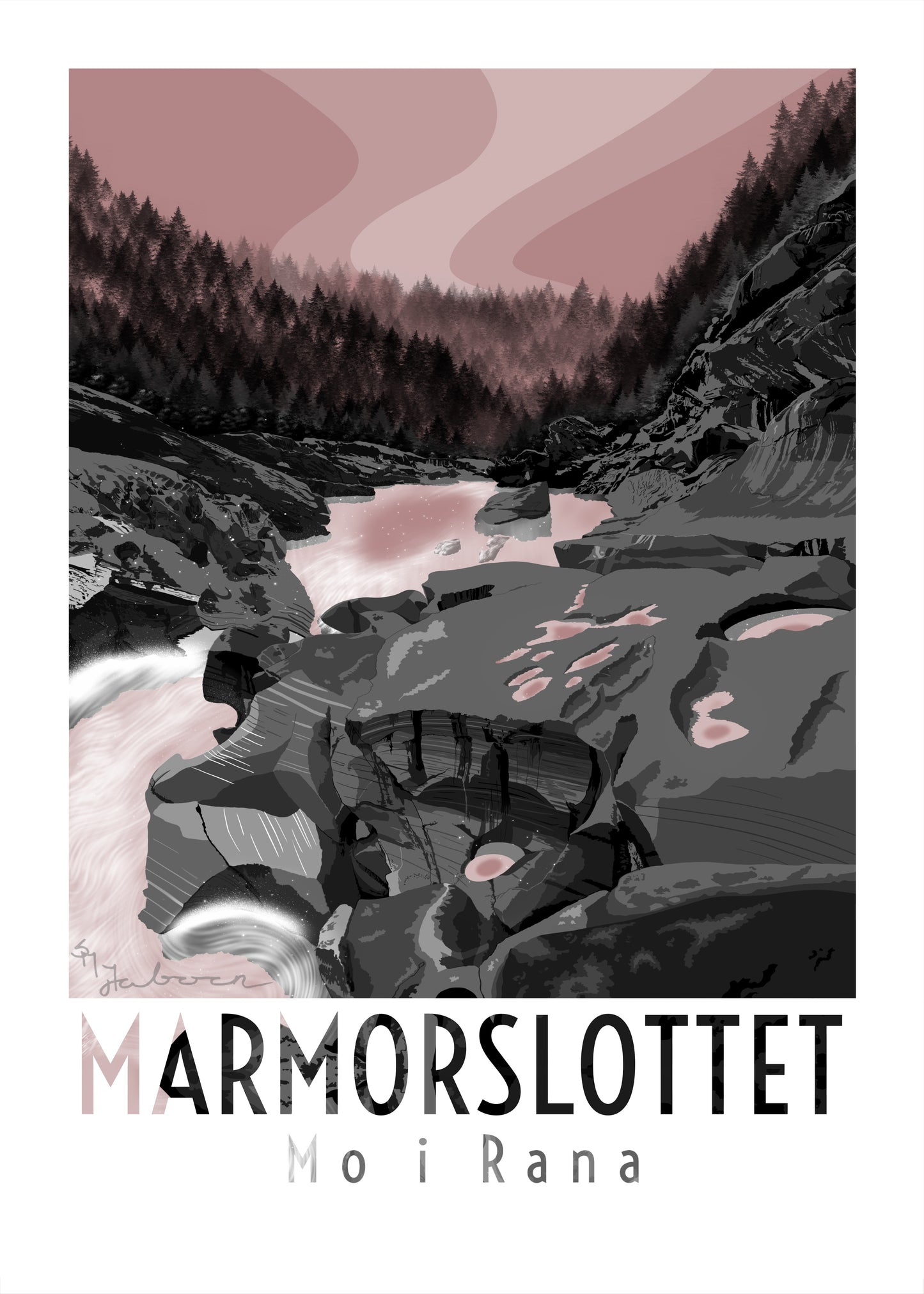 Marmorslottet, Mo i Rana, plakat
