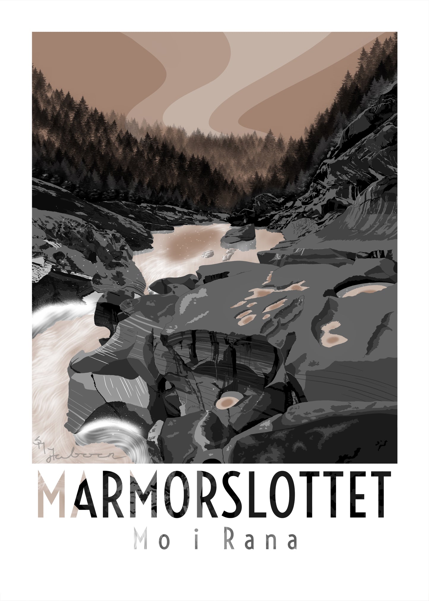 Marmorslottet, Mo i Rana, plakat