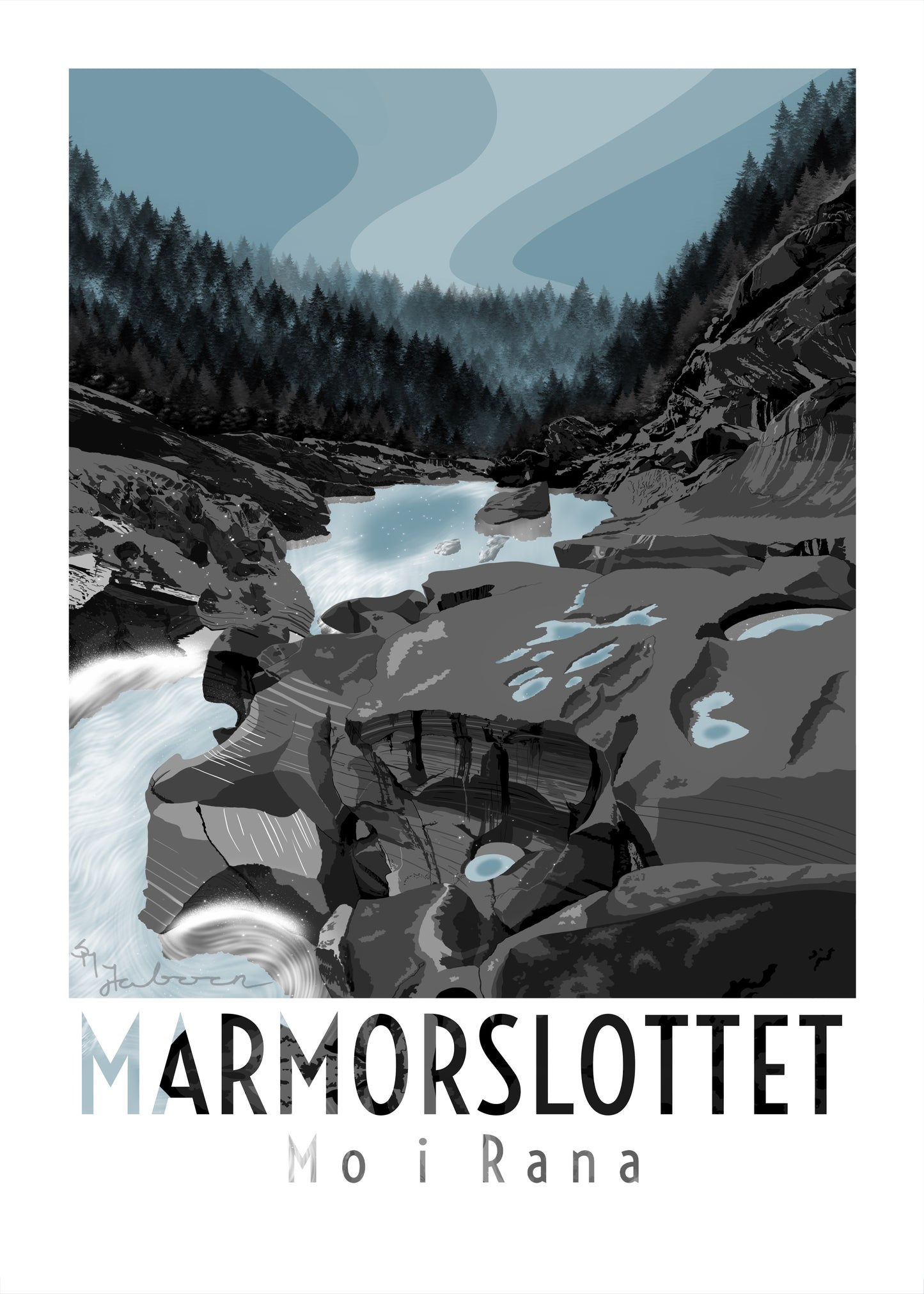 Marmorslottet, Mo i Rana, plakat