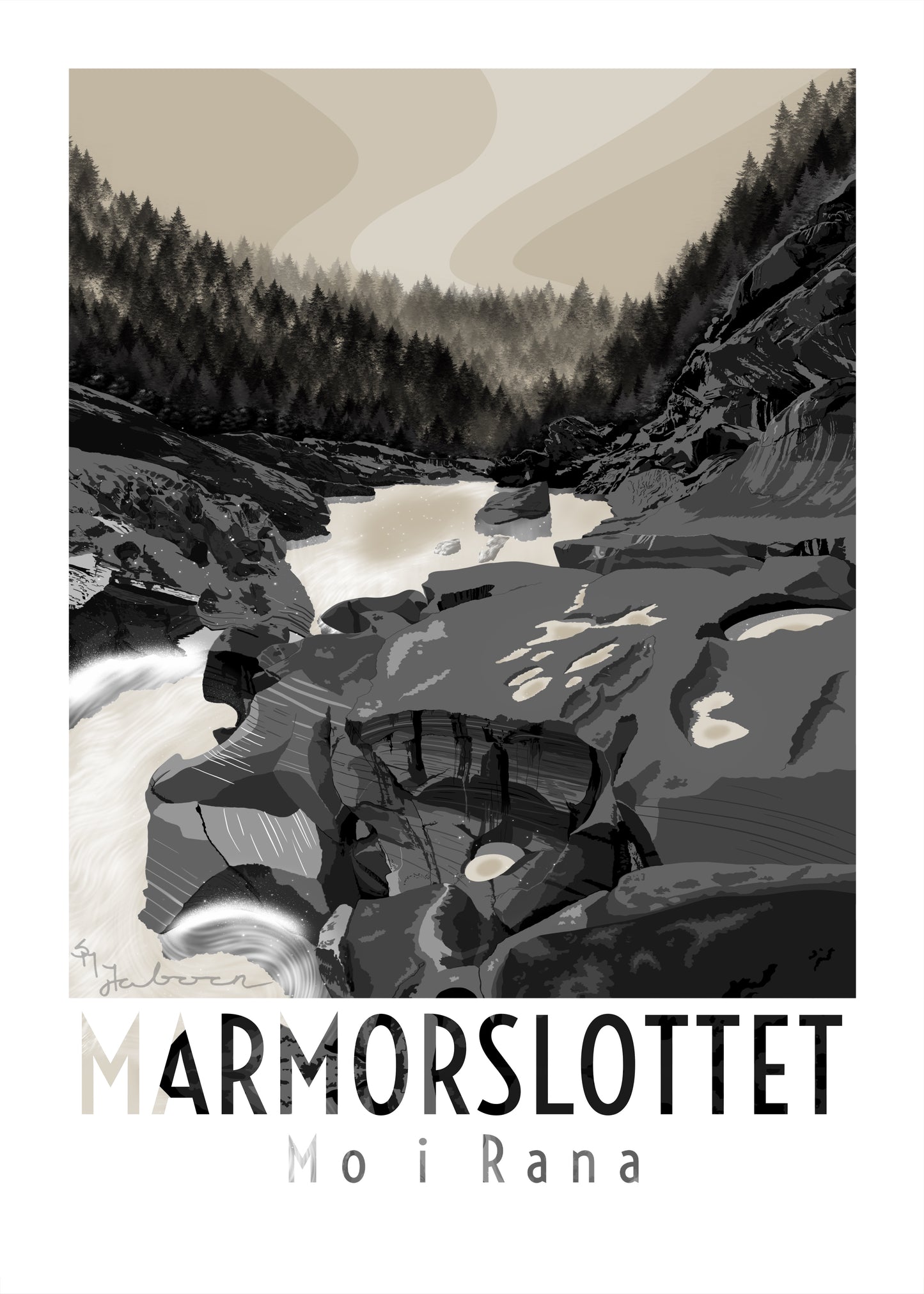 Marmorslottet, Mo i Rana, plakat