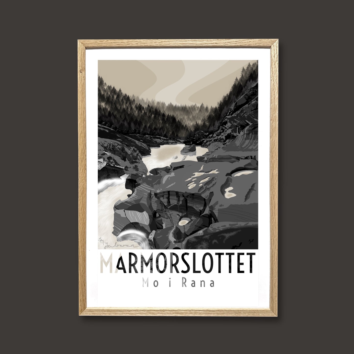 Marmorslottet, Mo i Rana, plakat