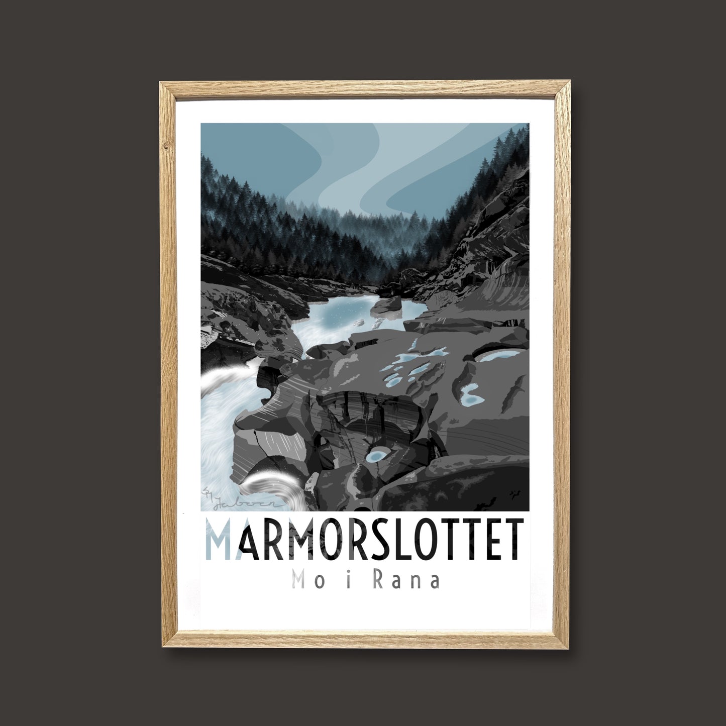 Marmorslottet, Mo i Rana, plakat
