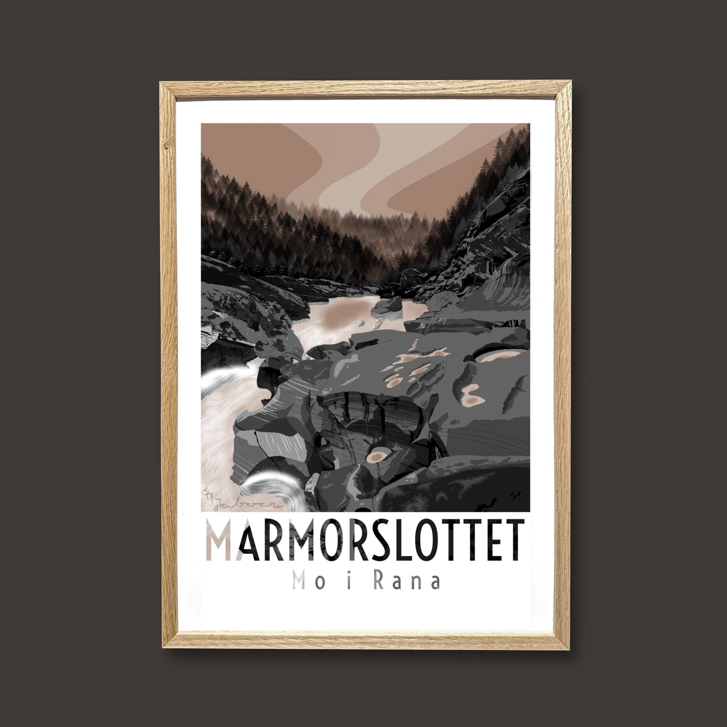 Marmorslottet, Mo i Rana, plakat