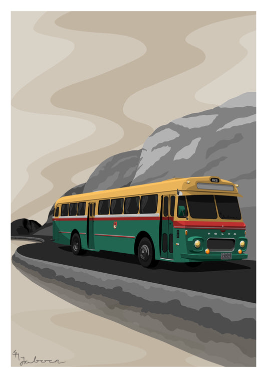 OKB-Bussen, uten tekst, plakat