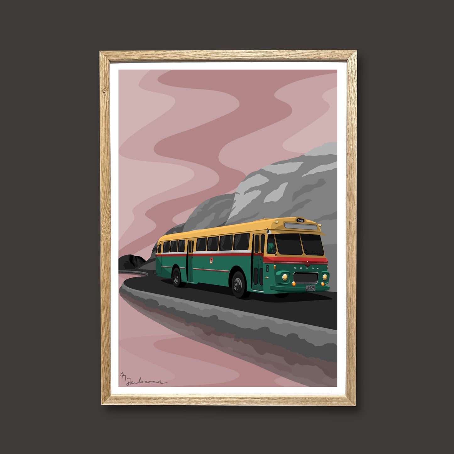 OKB-Bussen, uten tekst, plakat
