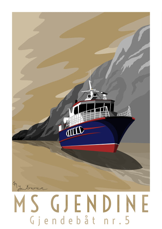 MS Gjendine, plakat, 1. gen