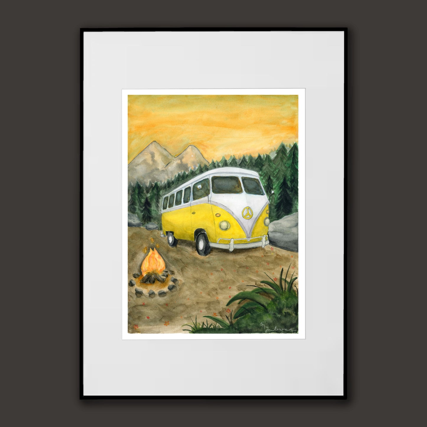 Campingtur, kunsttrykk
